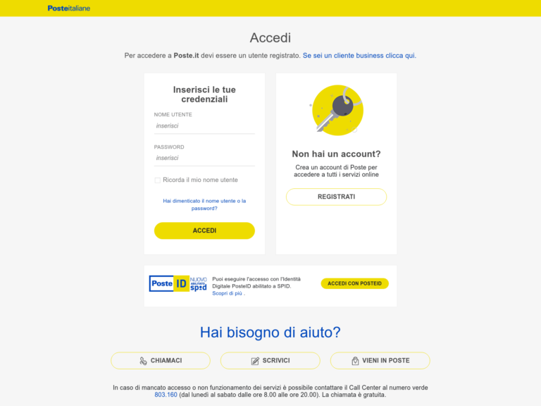 Nuovo dominio di phishing contro Poste Italiane