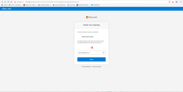 Phishing ai danni di Microsoft e accesso Live mail