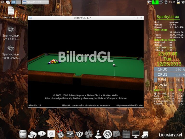 SparkyLinux GameOver 2.1, caratteristiche di Enlightenment e LXDE