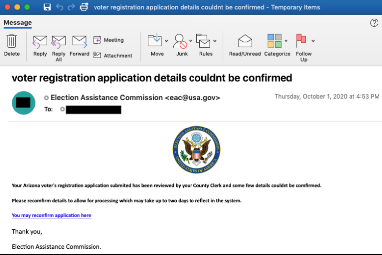 I gruppi di phishing raccolgono dati degli utenti, e-mail e password bancarie tramite falsi moduli di registrazione elettorali