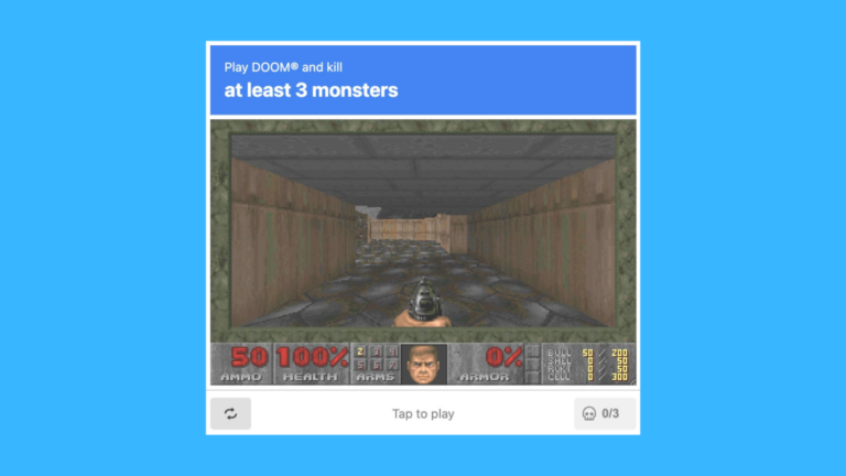 Gioca a “Doom” come un CAPTCHA: un’esperienza unica nel suo genere