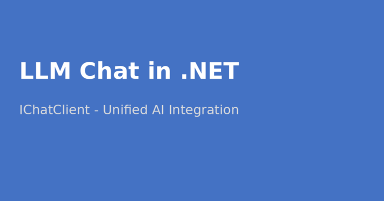 LLM Chat in .NET con IChatClient: guida completa all’integrazione