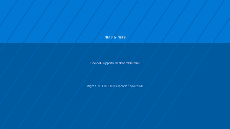 .NET 8 e .NET 9: fine del supporto il 10 novembre 2026 — come migrare a .NET 10 LTS