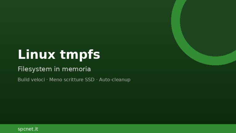 Linux tmpfs: filesystem in memoria per build più veloci e storage temporaneo ad alte prestazioni